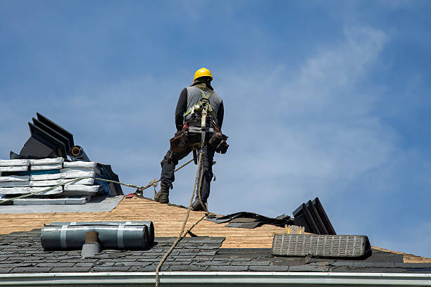 Professional Gutter Installation technician working in Lafayette, IN